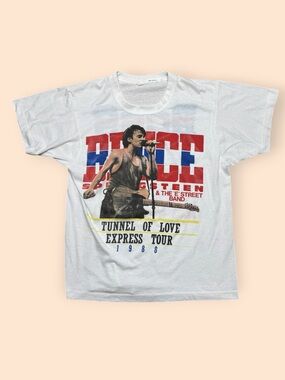 Vintage 1988 Bruce Springsteen Tunnel Of Love Tour T Shirt Large Vtg 80s Boss